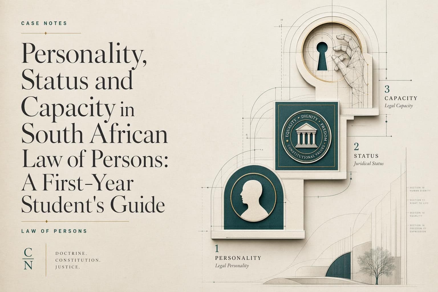 Personality, Status and Capacity in South African Law of Persons: A First-Year Student's Guide